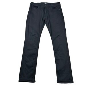 Paige Federal Jeans Mens 34x32 5-Pocket Black Shadow Rayon Denim Stretch USA